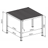 Pergola ogrodowa MIRADOR Premium 111 Delux 3 x 3 m Antracyt